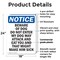 Signmission Beware Of Dog Do Not Enter My OSHA Notice Sign, Plastic, 18in W x 24in L, 2PK OS-2PACK-NS-P-1824-V-10342 - alternate 6